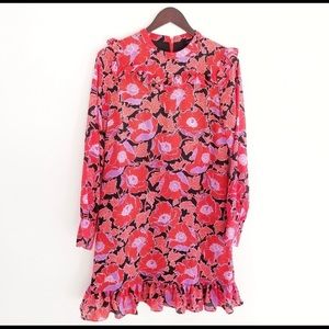 NWOT Mod-style Ruffle Dress